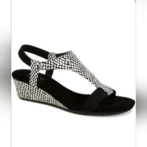 Alfani Womens Vacanza T-Strap Wedge Sandals Shoes Spotted Snake Sz 5.5M NIB